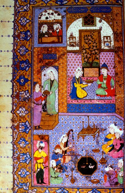 Banquet Scene, Double Miniature, Part II by Unknown
